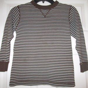 Gap Boys Brown And Blue Stripe Long Sleeve Top 6/7